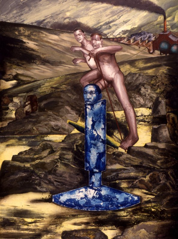 Blue Idol, 1986, Oil on canvas, 70" x 55"