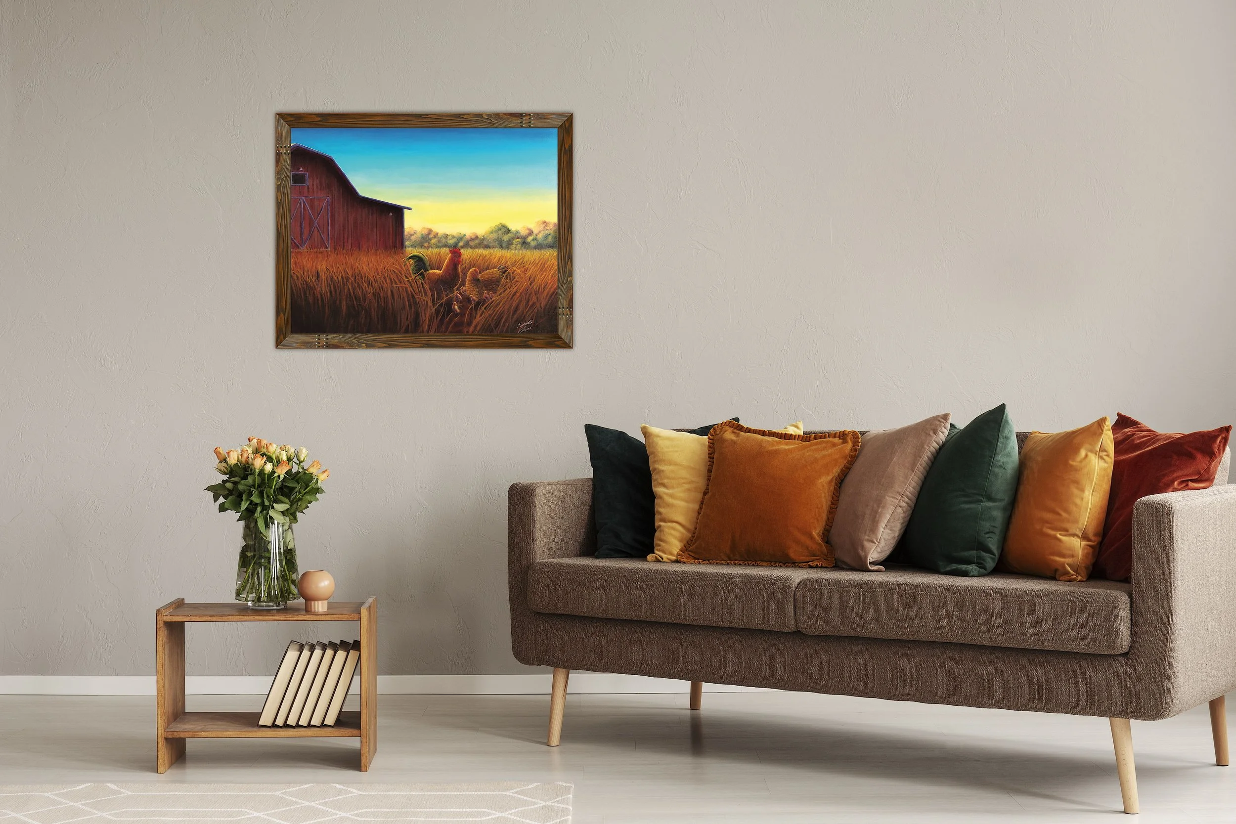 "Evening Gathering" Original Oi Painting