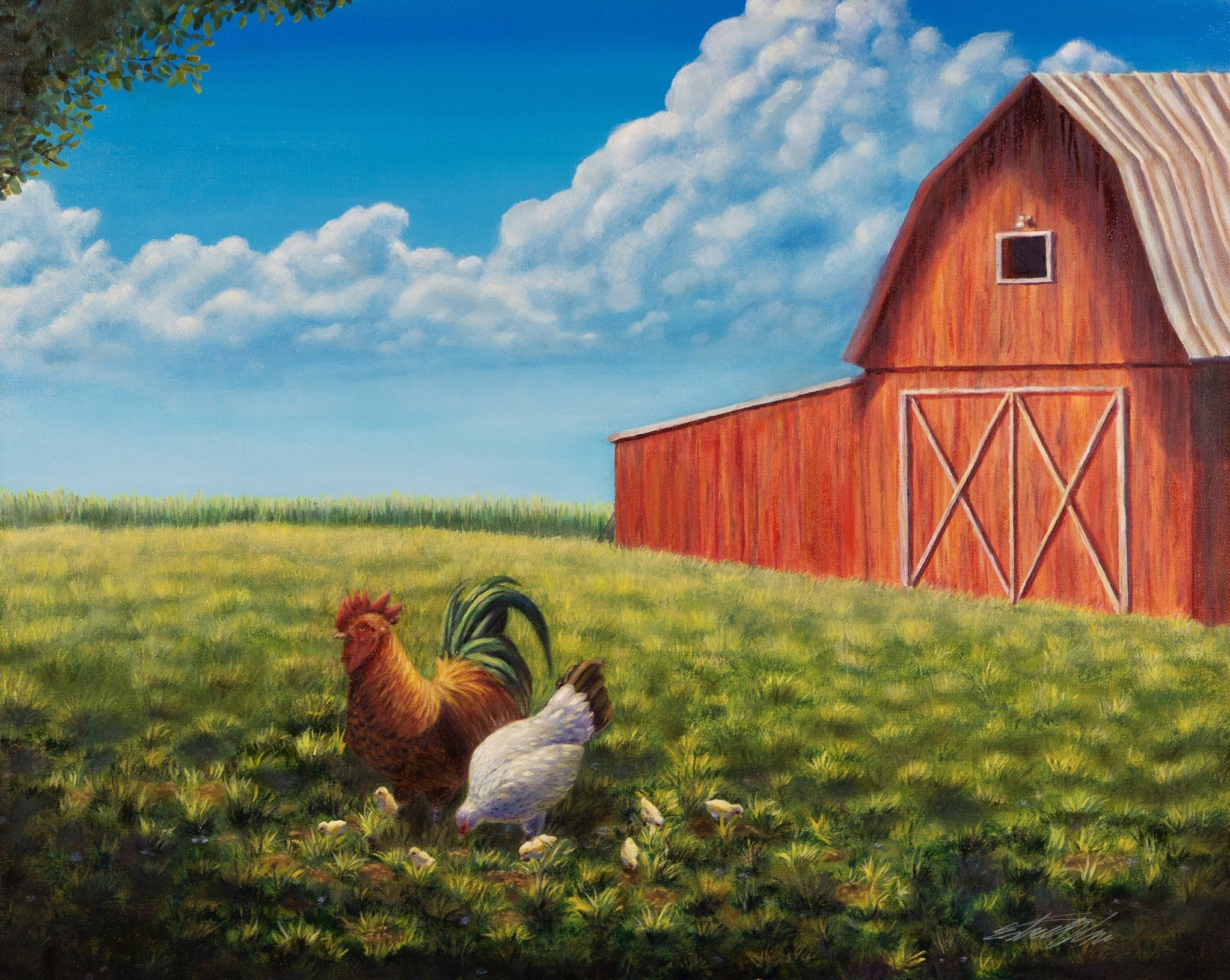 "Daytime Walk" Oil on Canvas