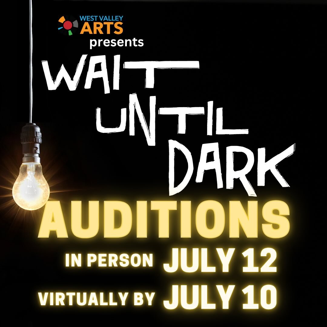 Announcing auditions for &ldquo;Wait Until Dark&rdquo;! Head to our website to find out all the details. https://wvcarts.org/auditions (the link&rsquo;s in our bio).

West Valley Arts&rsquo; production of &ldquo;Wait Until Dark&rdquo; will be at the 