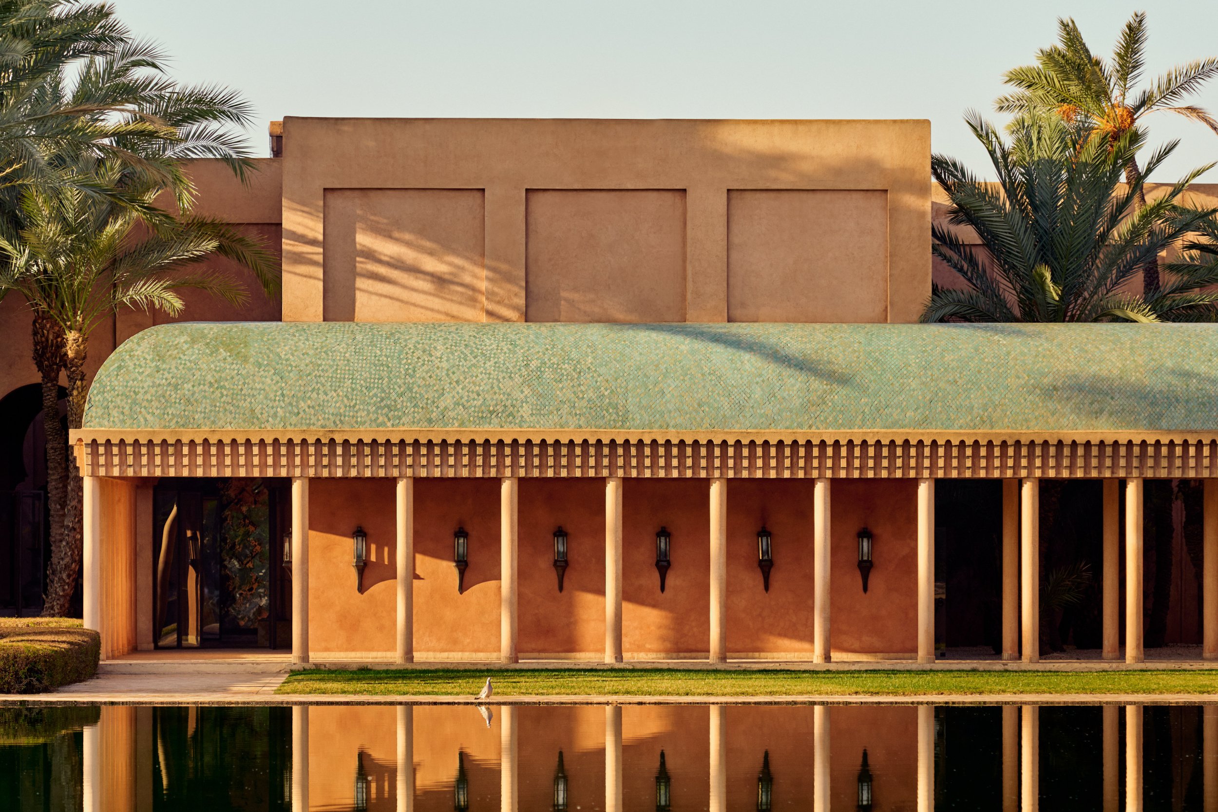 Marokkaanse architectuur van het Amanjena Resort.
