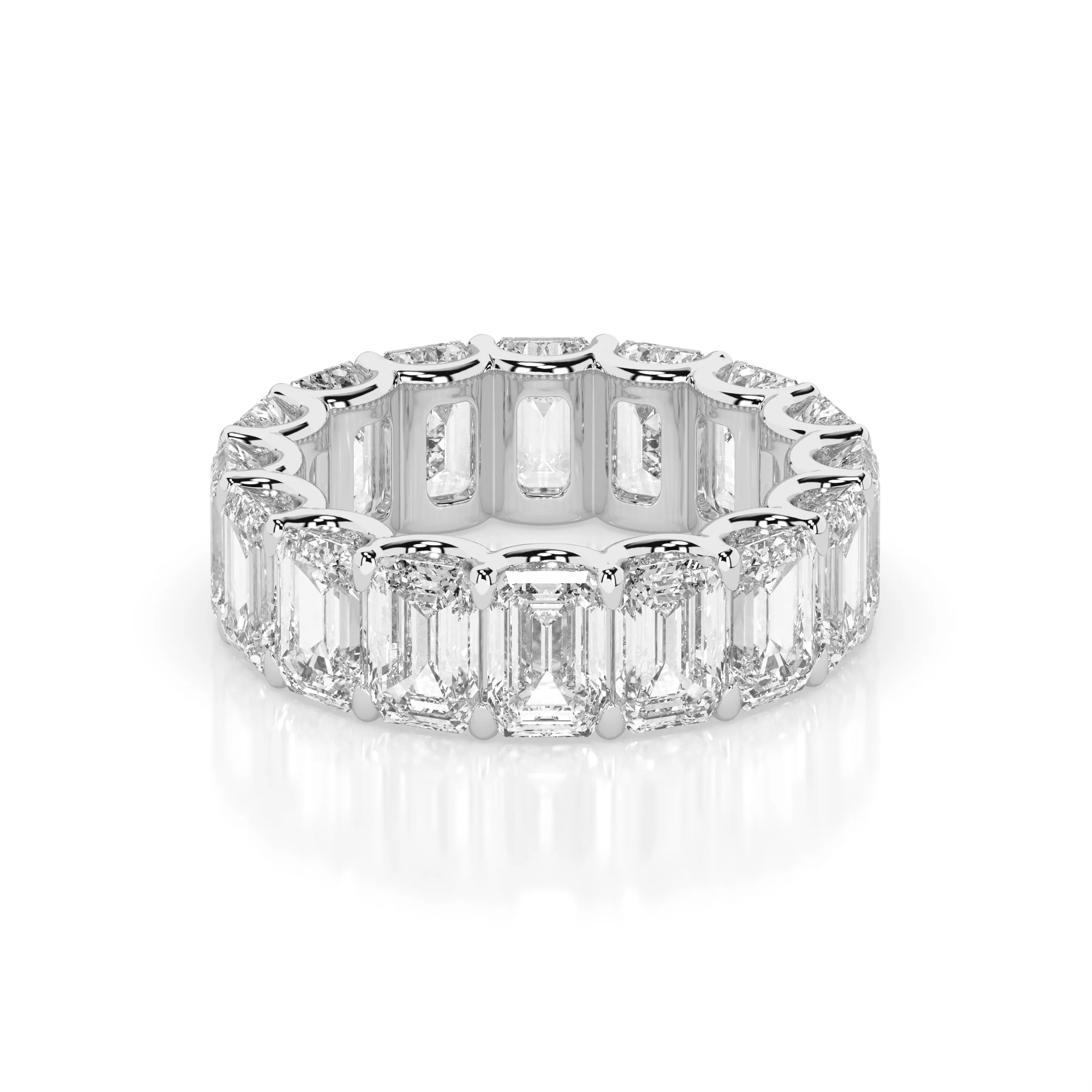 Custom Emerald Cut Diamond Eternity Band
