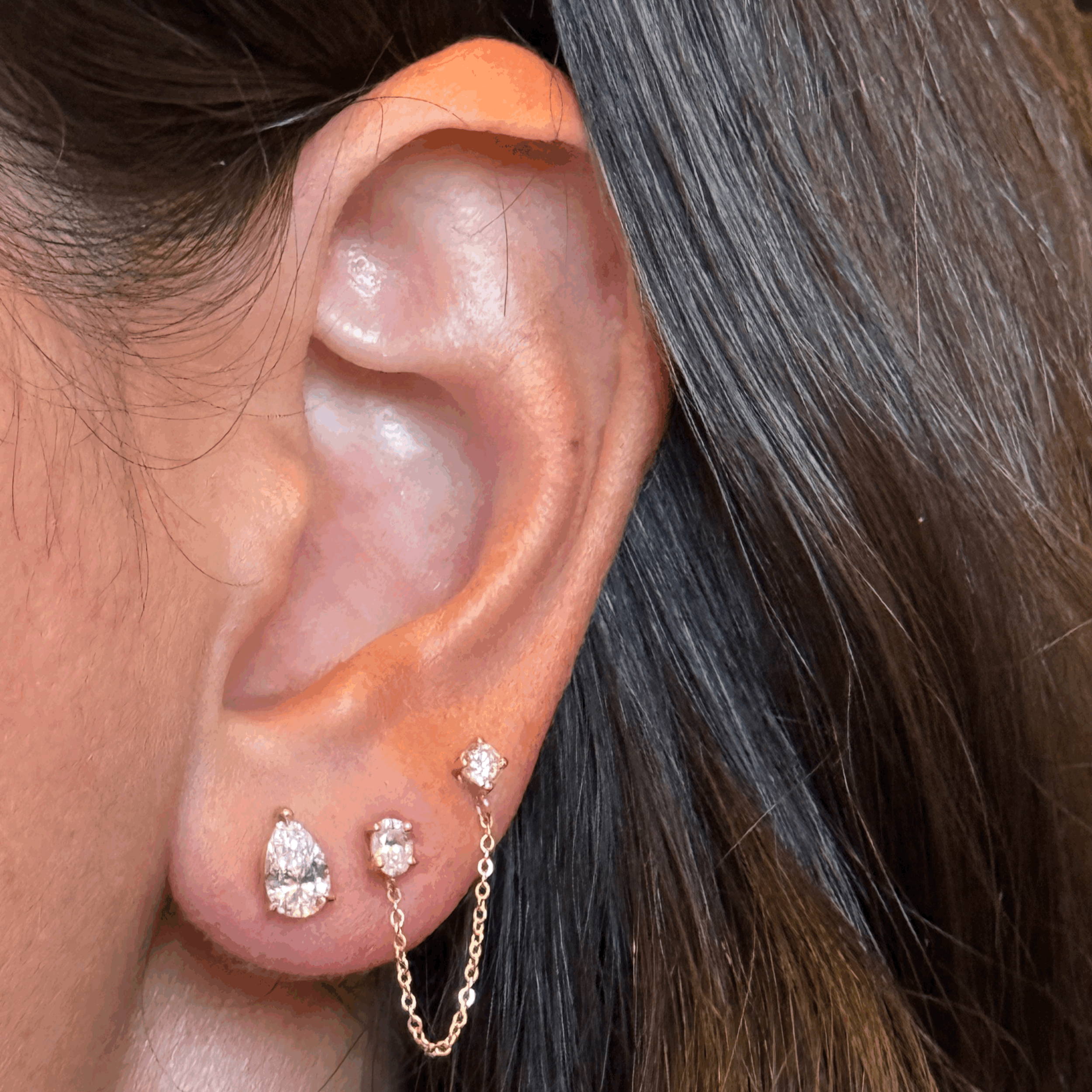 Signature Lab Grown Diamond Pear Studs