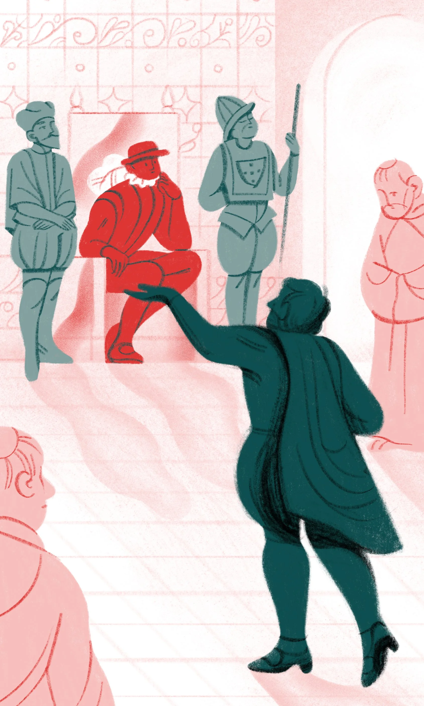 Camões reads the poem to D. Sebastião, King of Portugal