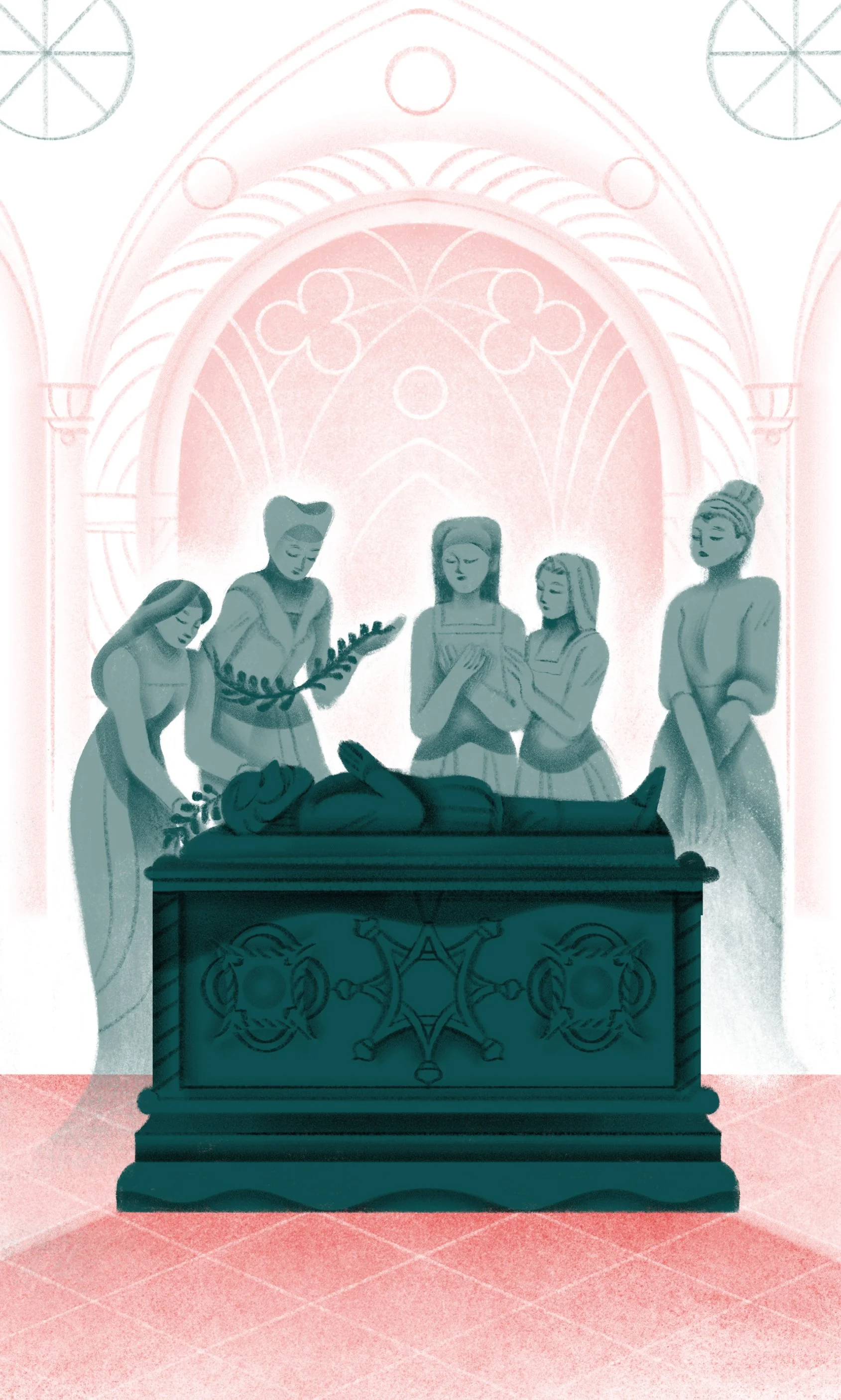 Camões past lovers spirits over his tomb