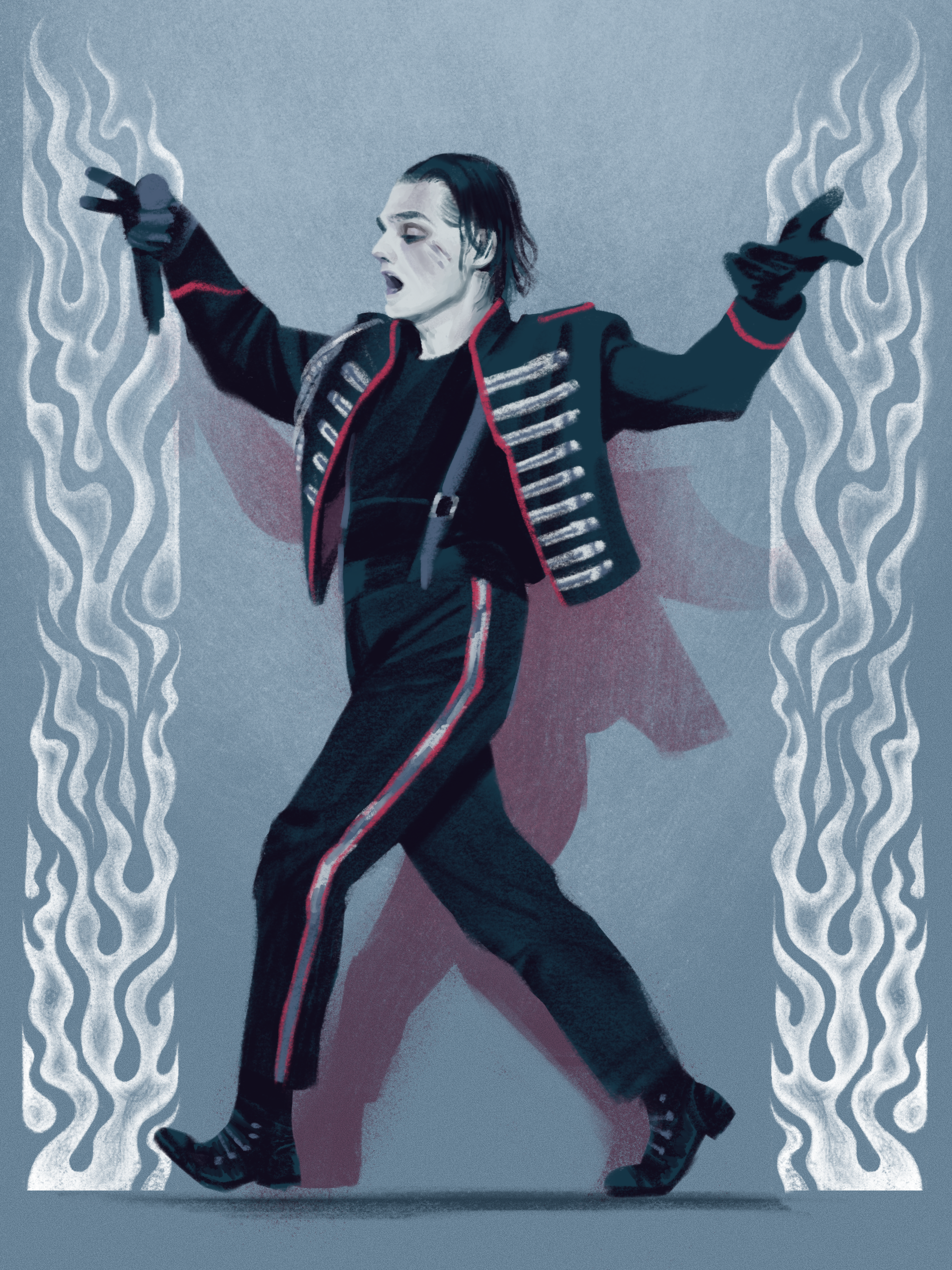 Portrait of Gerard Way, from My Chemical Romance's Long Live the Black Parade tour | Personal work · Digital · 2026