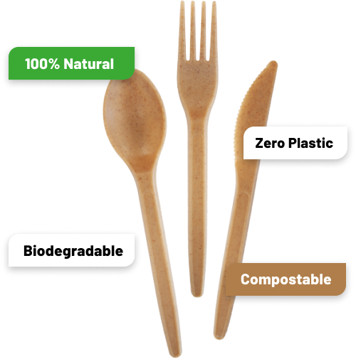 Sustainable cutlery made of Solinatra