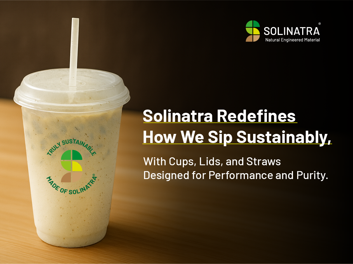 Raise the Cup: Sustainable Cold Drink Packaging Made of Solinatra.