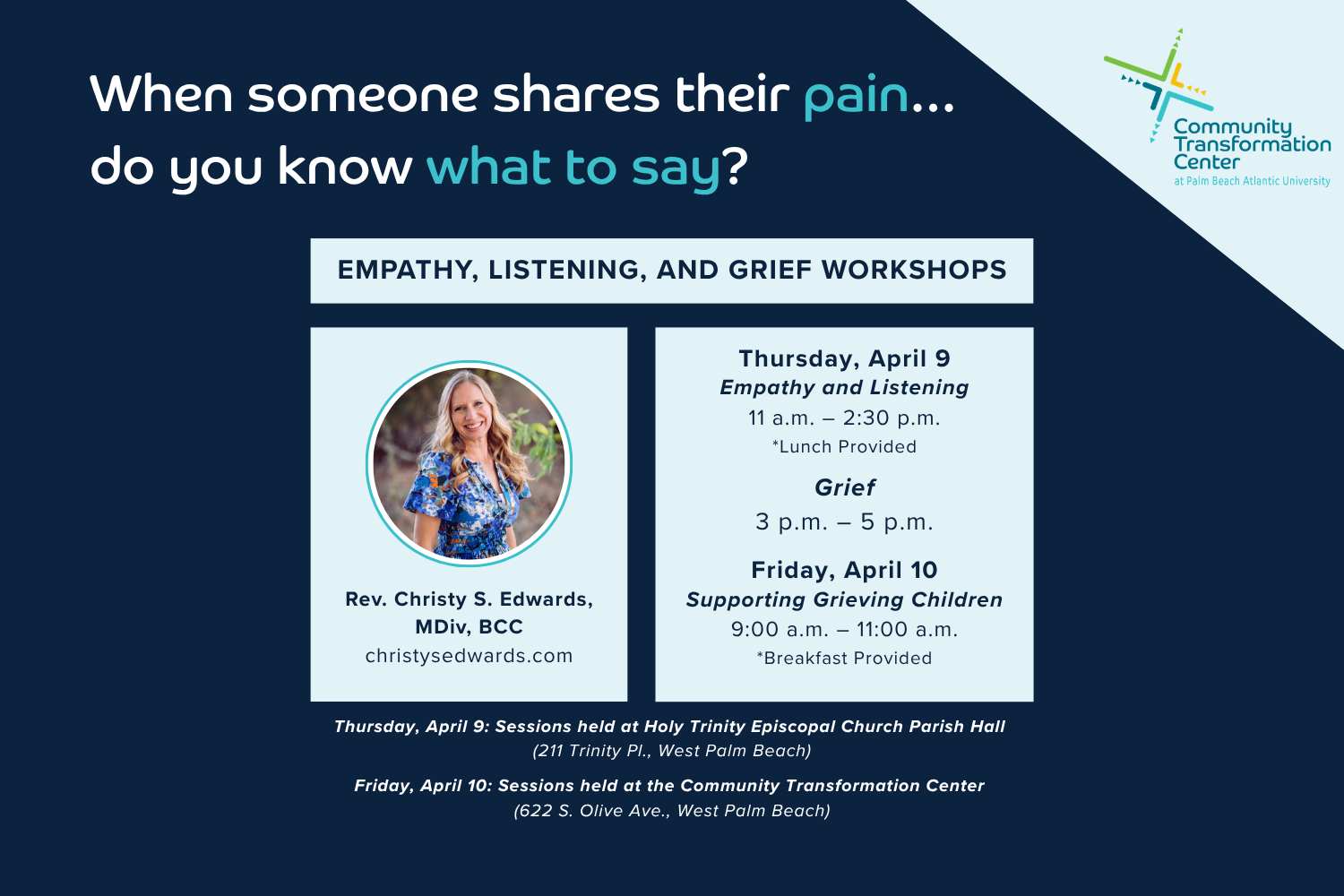Empathy, Listening, and Grief Workshops