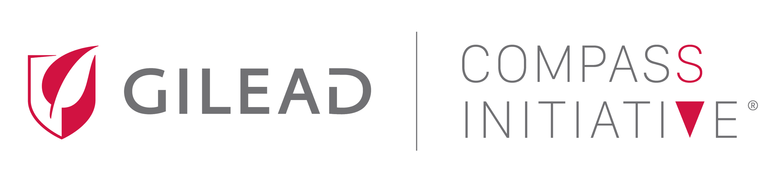 Gilead COMPASS Initiative logo featuring a stylized leaf graphic and text.