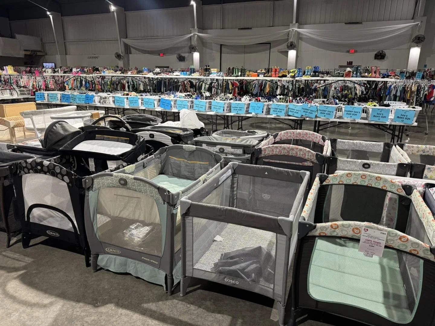 A photo from the Lubbock Rhea Lanas consignment sale where people can earn money and declutter.