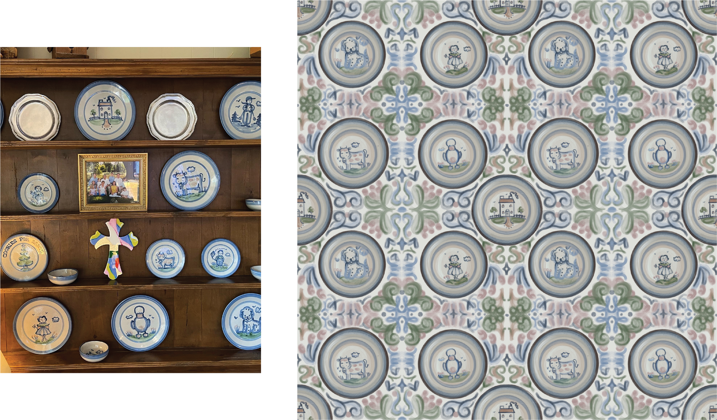 Pattern Project #2 - Experiment with pattern creation on Illustrator and create two patterns. These images were hand drawn and then digitally scanned to create my patterns.