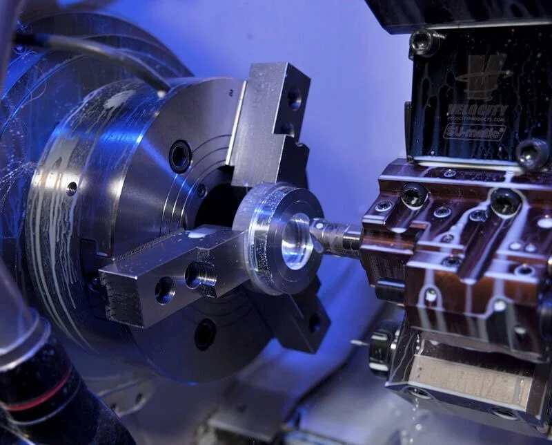 closeup of Envision machining parts