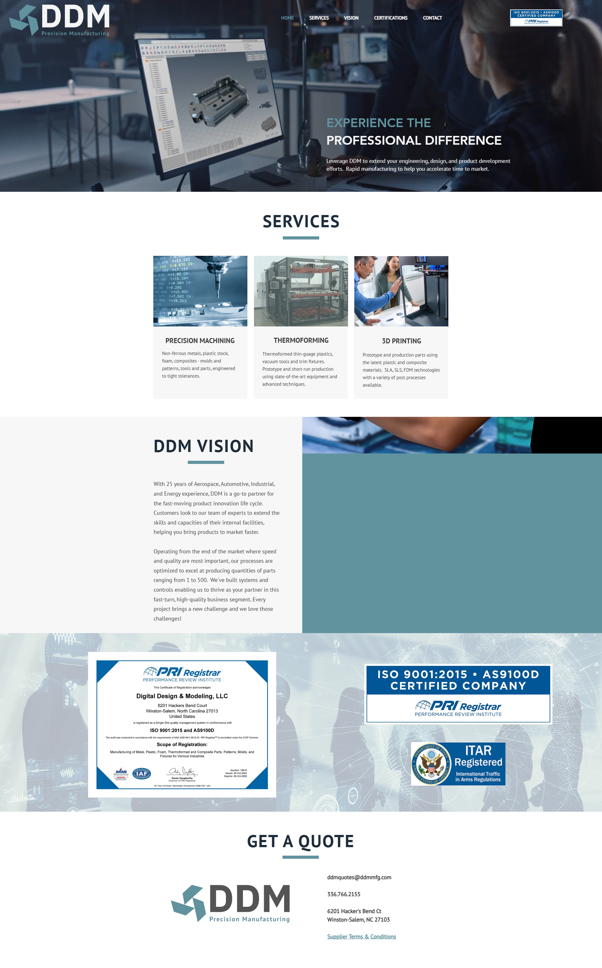 DDM Manufacturing Old website
