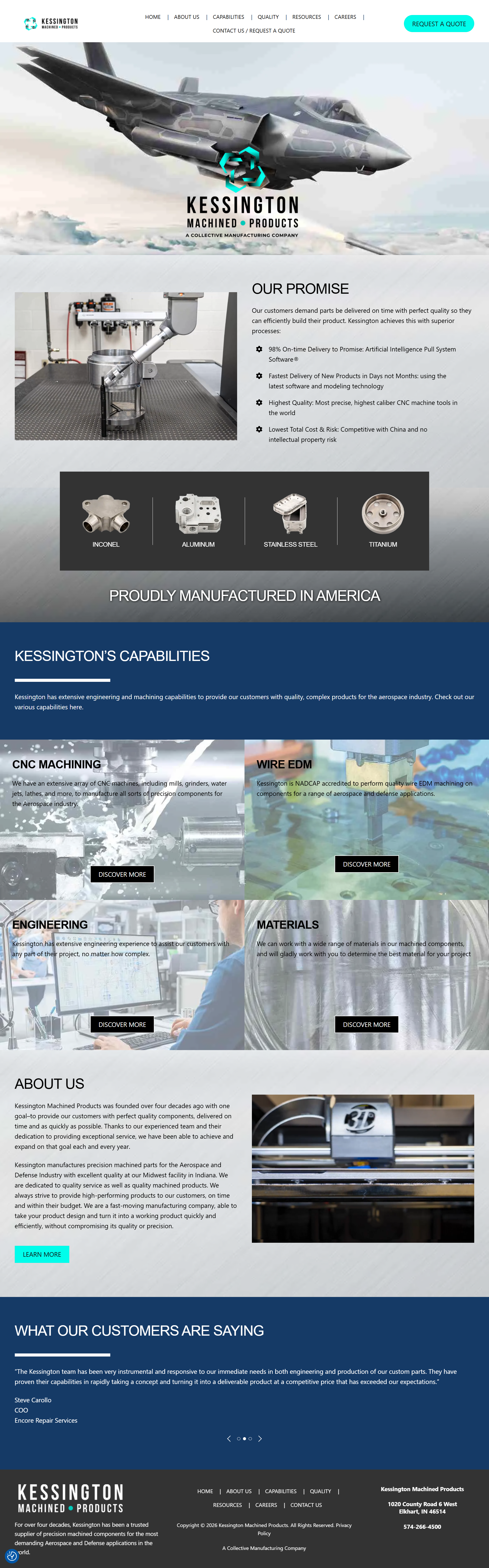 Kessington Machined Products Old Website