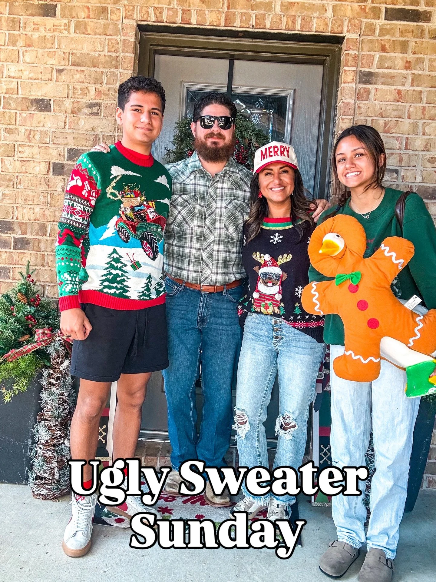 Festive fits for Sunday worship this morning. 
We love Ugly Sweater Sunday! ❤️🥳🎄