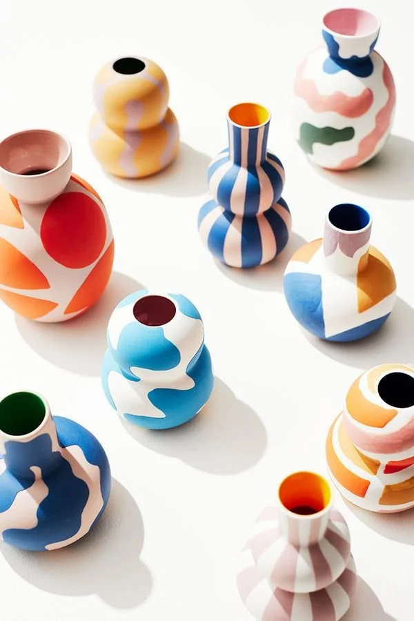 coloured vases
