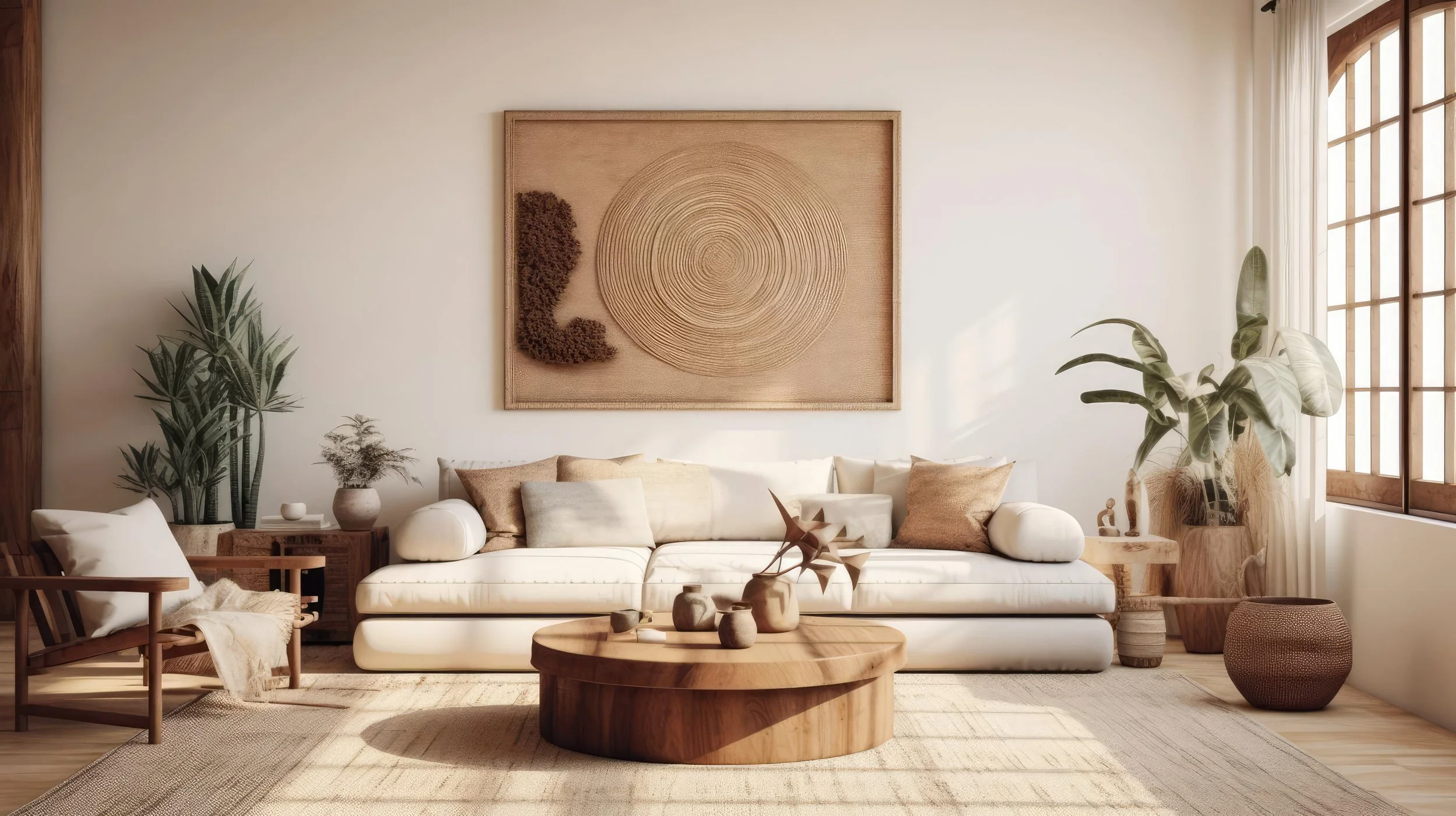 Japandi Scandinavian Style Interior Living Room