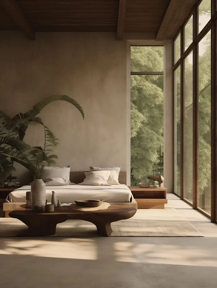 bedroom wabi sabi nature