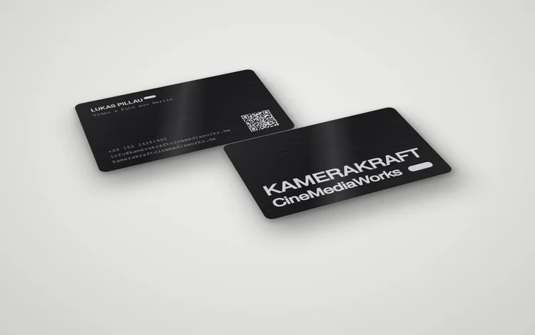 Entwurf: Visitenkarte aus Metall