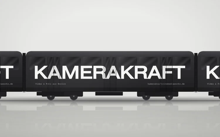 Entwurf: Zug mit KameraKraft Beschriftung
