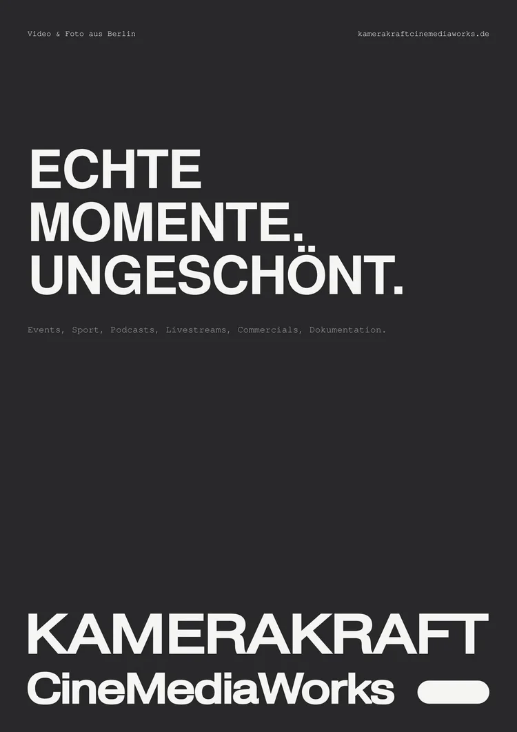 Entwurf: Plakat „Echte Momente“