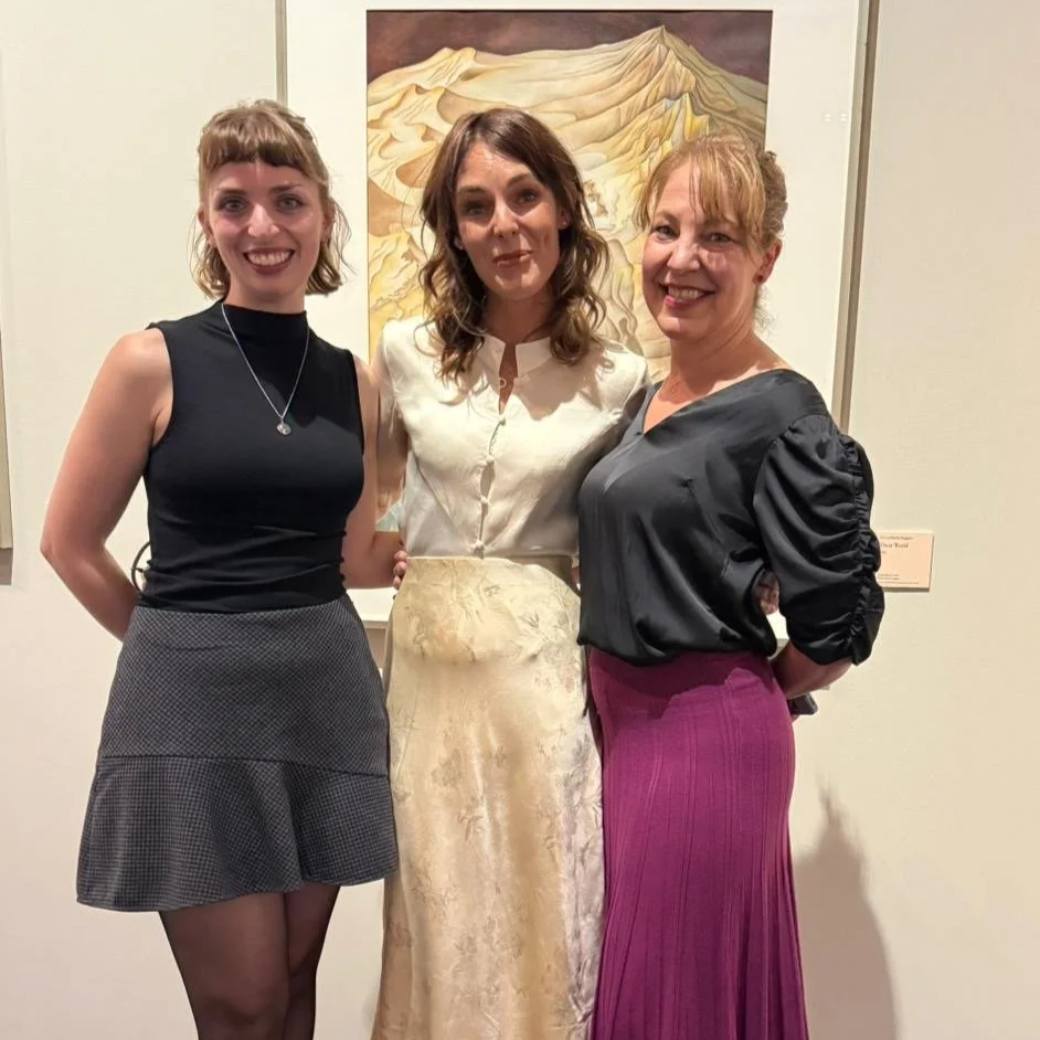  Devin Hunt, Caetani Centre intern, Chiara Ianeselli, MAXXI curator, and Laisha Rosnau, Caetani Centre executive director  