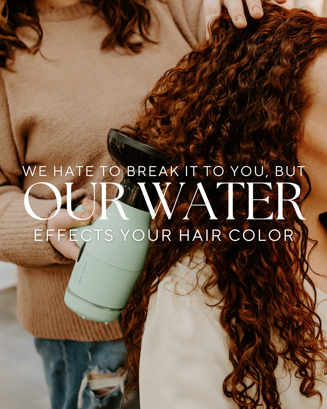 Listen up neighbors, the water we have will wreak havoc on that beautiful hair color of yours. 😅 But we have the solution...⁠
⁠
Our Color Prep Treatment is the perfect add on to get rid of any unwanted minerals from our hard water.⁠
⁠
Listen, it's h