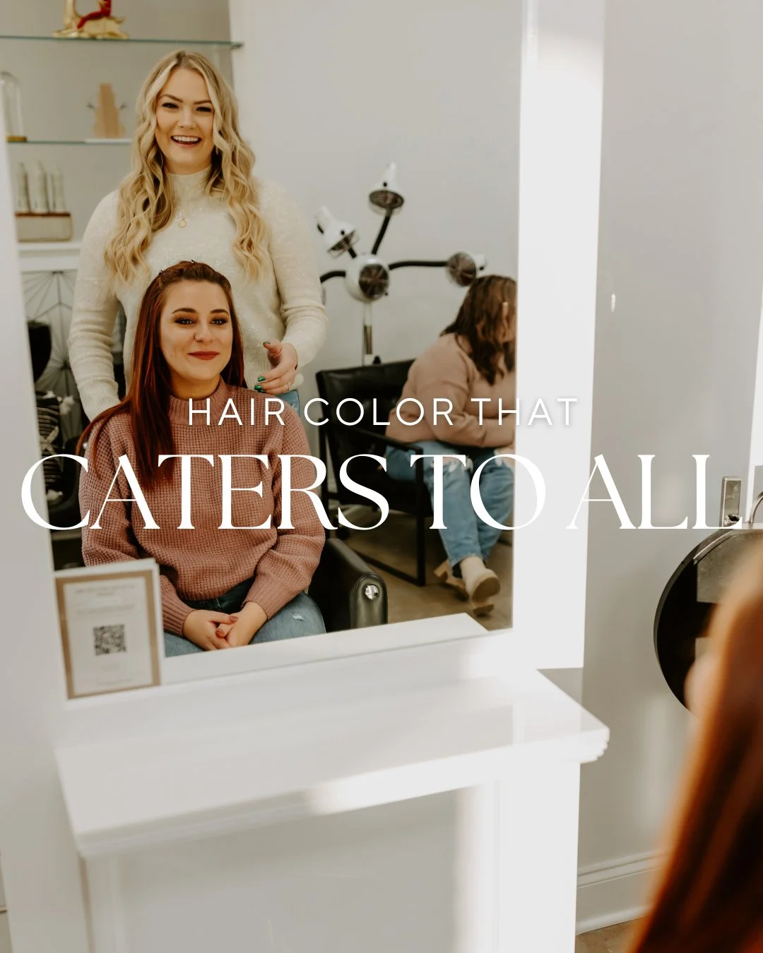 Wondering what it's like to visit us? Here's everything you need to know. 💚⁠
⁠
The hair color we use caters to all, especially those with sensitivities and allergies. We will always aim to create a memorable, enjoyable, and personalized experience f