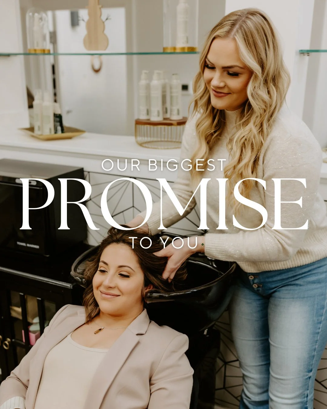 We take our promises seriously here.⁠
⁠
Since we focus on clean beauty, we do everything in our power to make our space safe for you &amp; the planet.⁠
⁠
This means:⁠
No aerosols⁠
No synthetic fragrances⁠
No phthalates⁠
No parabens⁠
No petrochemicals