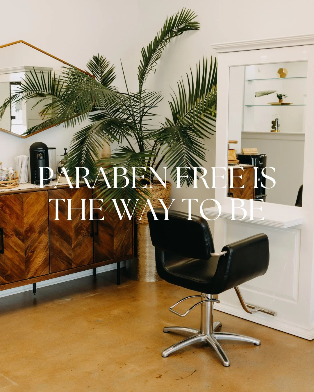 If we're being honest, parabens are *almost* everywhere, so you should keep your eyes open for them!⁠
⁠
Swipe to learn why this is important &amp; what ingredients to avoid.⁠
⁠
As a salon that avoids parabens at all costs, we're here to help you keep