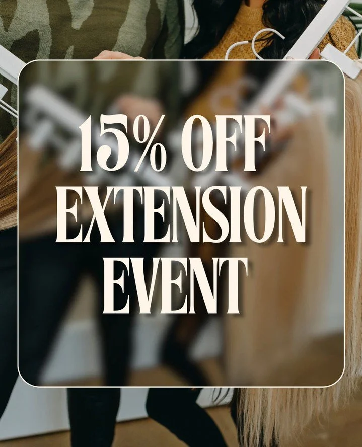 Still time to save during our Ethos Extension Event.⁠
⁠
Hair extensions are one of the fastest ways to create fuller, longer hair and customize your look.⁠
⁠
Clients choose extensions to:⁠
⁠
&bull; add fullness to fine or thinning hair⁠
&bull; create