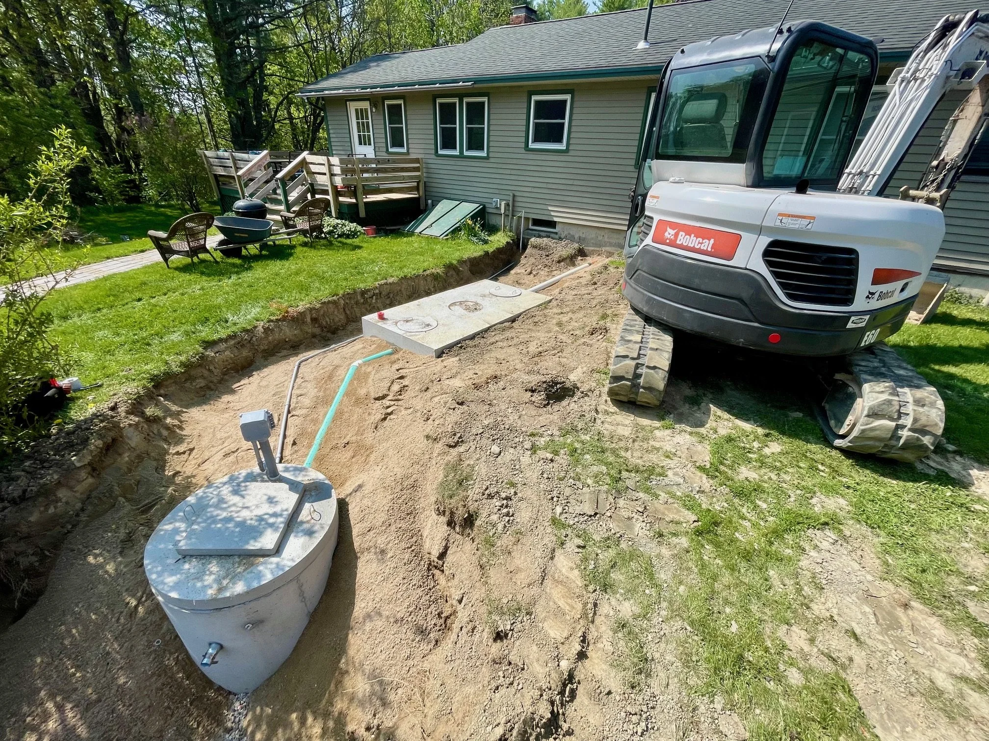 Pump Station construction in Pownal, Maine. 