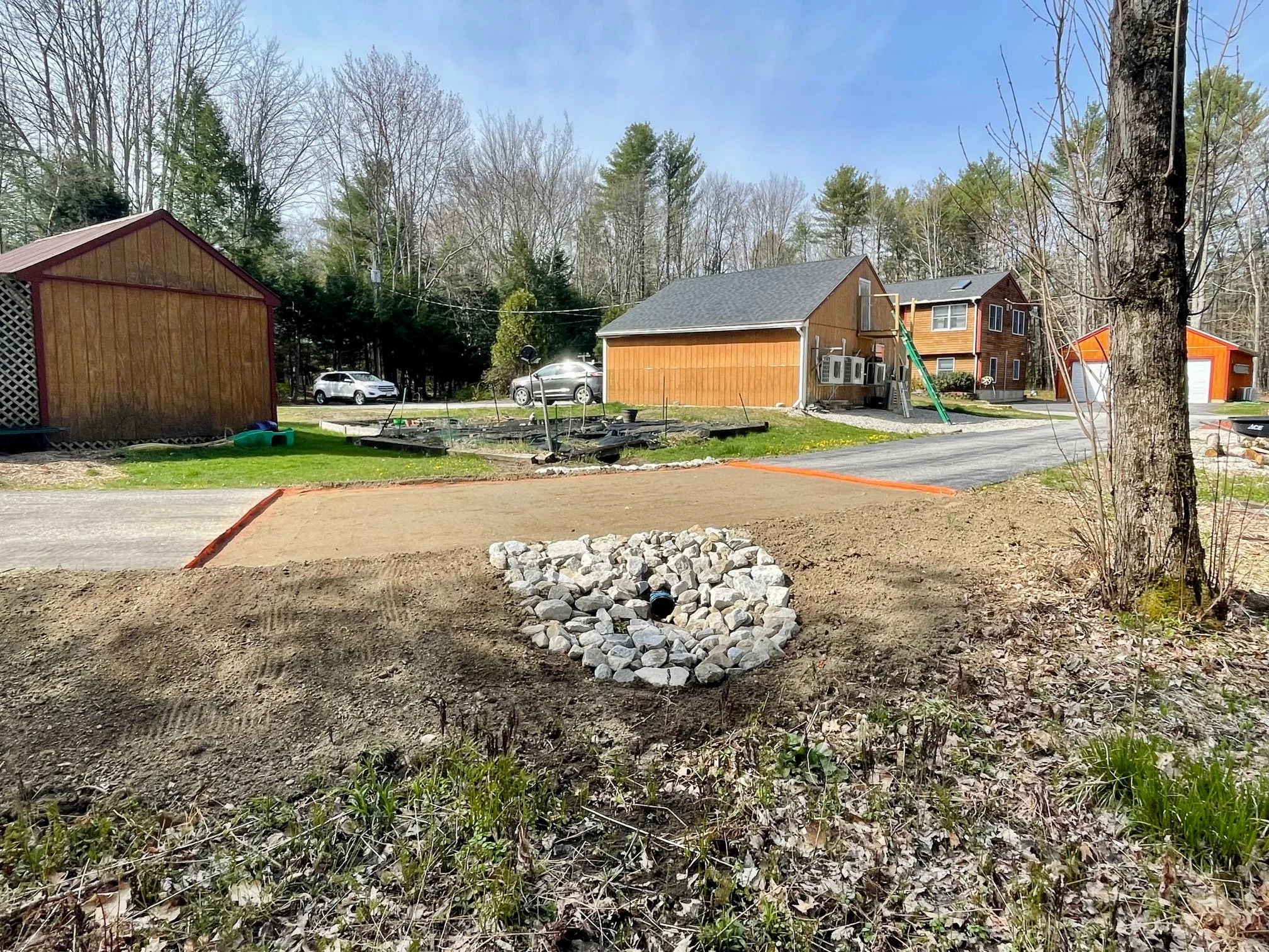 Driveway Culvert in North Yarmouth, Maine.