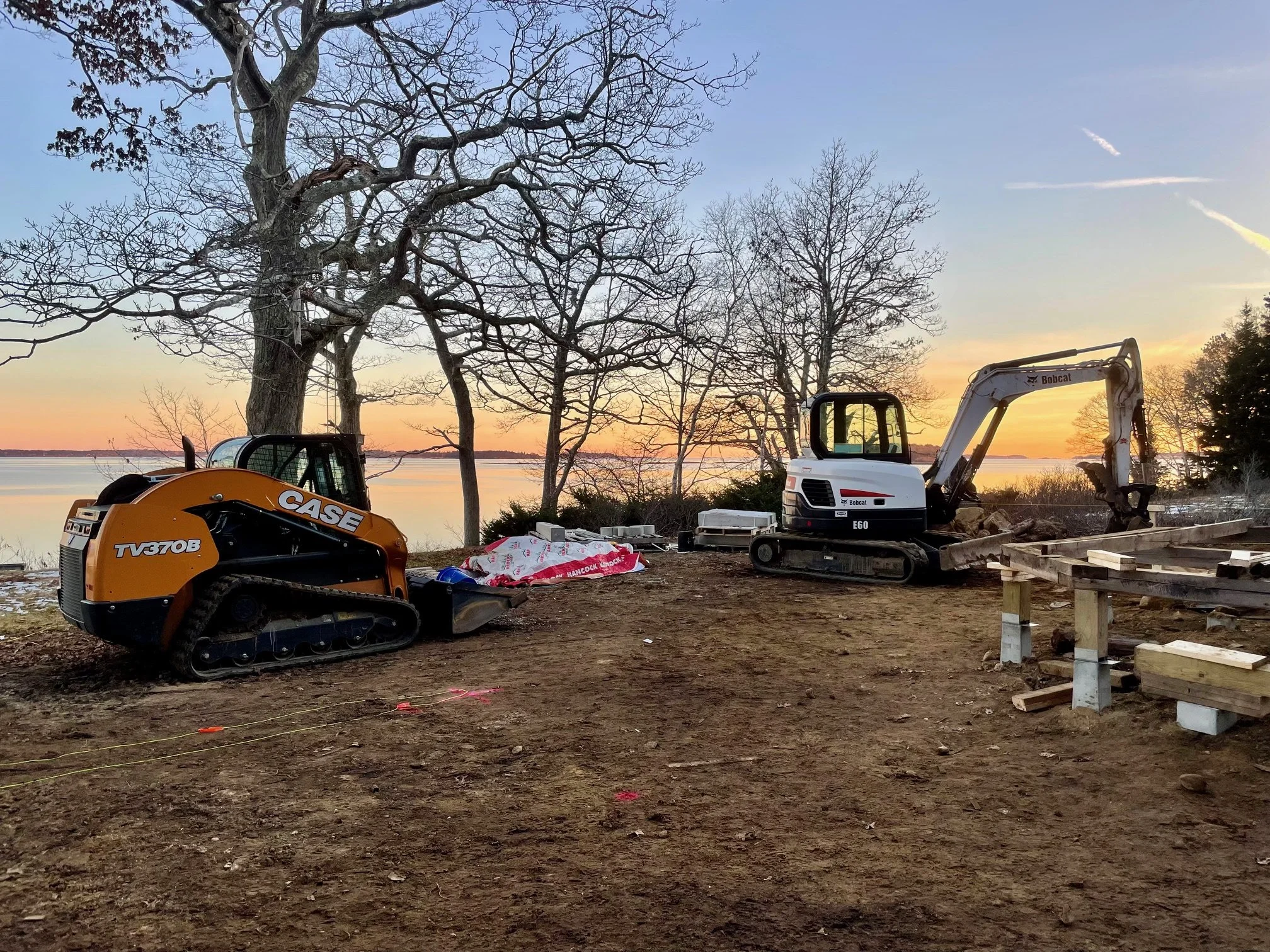 Excavation work in Cumberland, Maine.