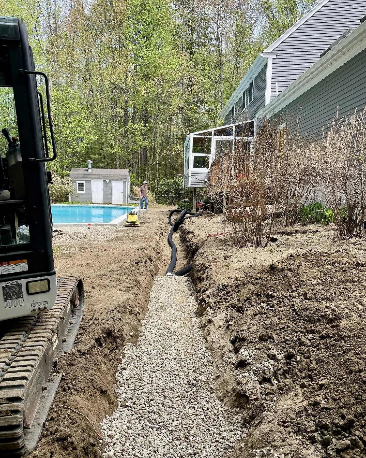 French Drain in Falmouth, Maine. 