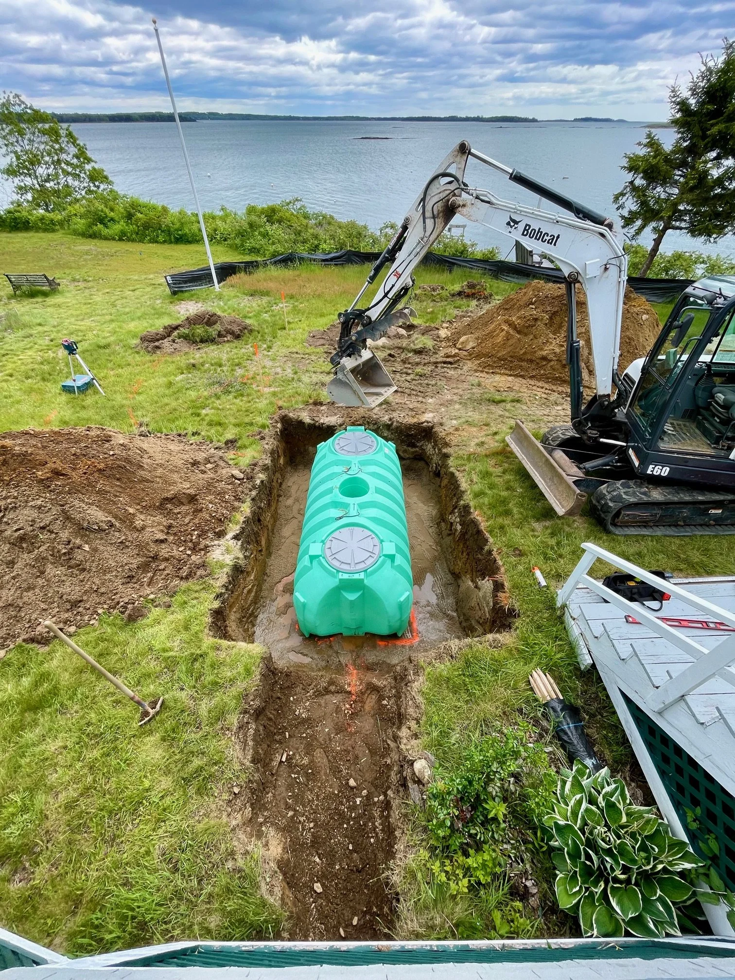 Septic Tank Installation in Freeport, Maine. 