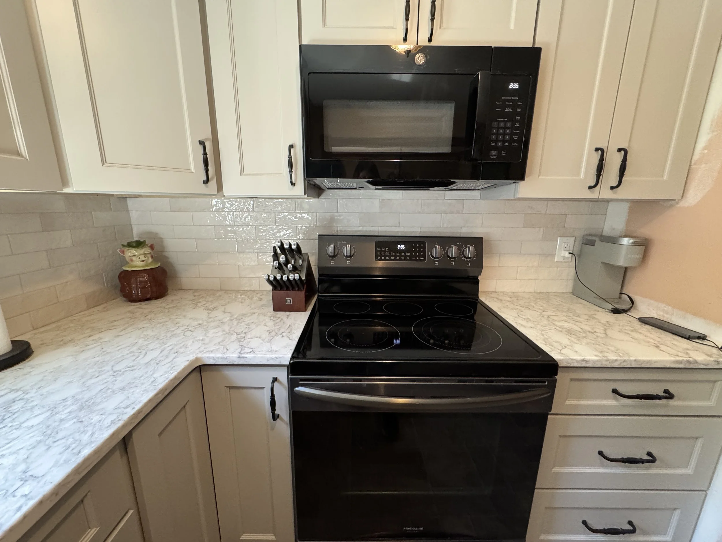 Kitchen Remodel - Summer 2025 - Legend Cabinetry, MSI Quartz, Wellfleet Tile Backsplash, Blanco Sink