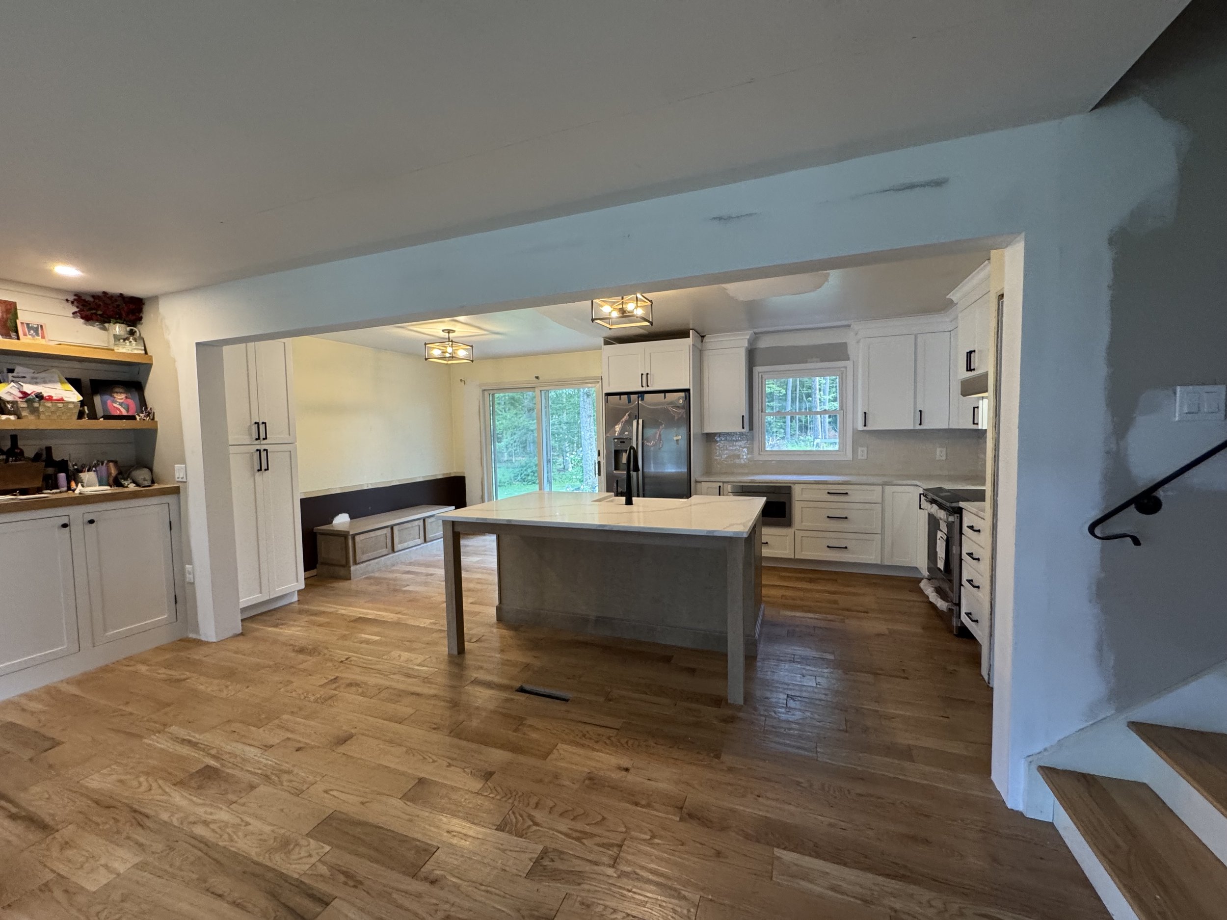 Kitchen Remodel - Summer 2025 - Legend Cabinetry, Quartz Countertop, Tile backsplash, open concept