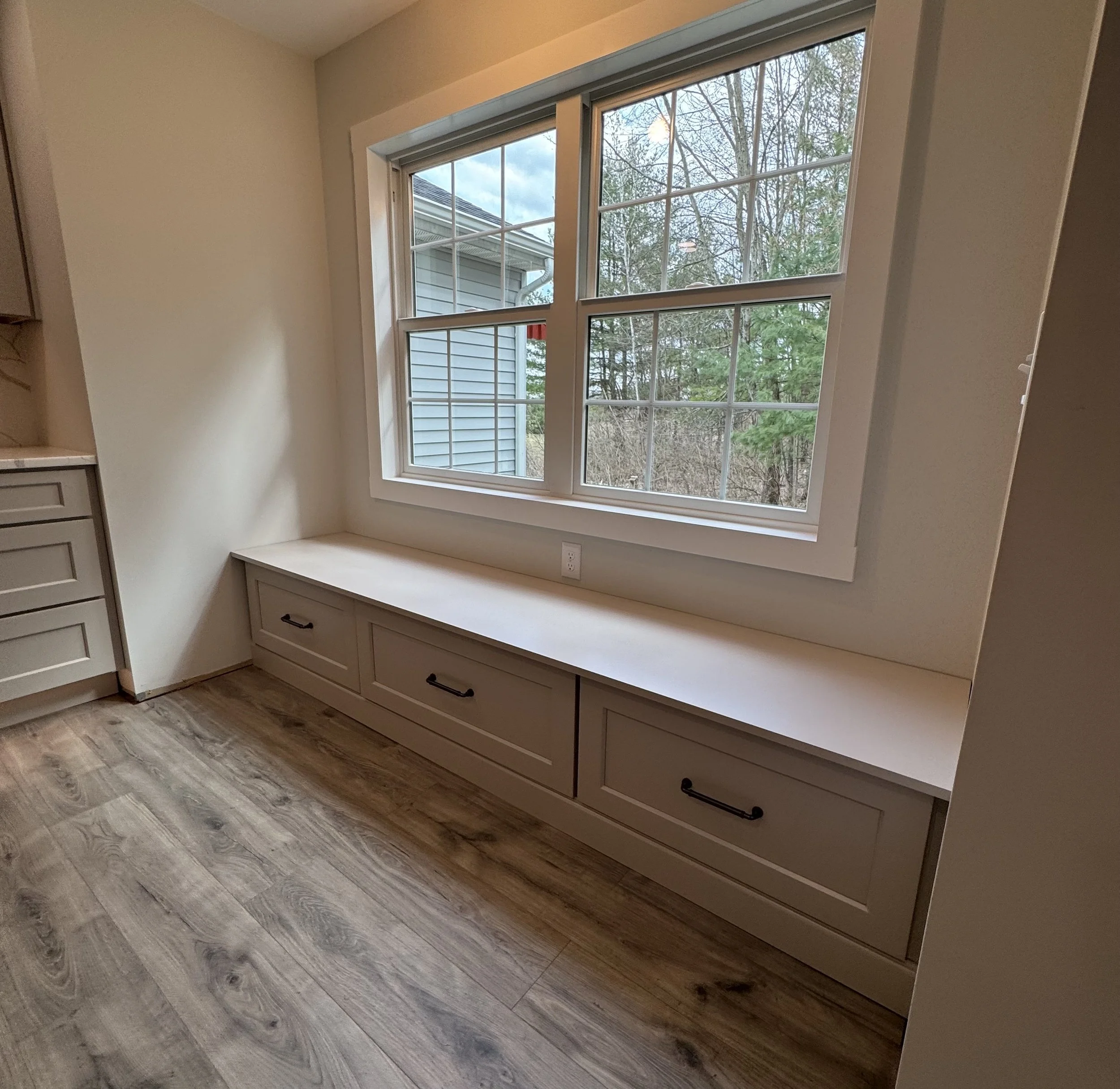 Kitchen Remodel - Spring 2025 - Legend Cabinetry Denali Pebble, Pental Quartz countertop and full height backsplash 