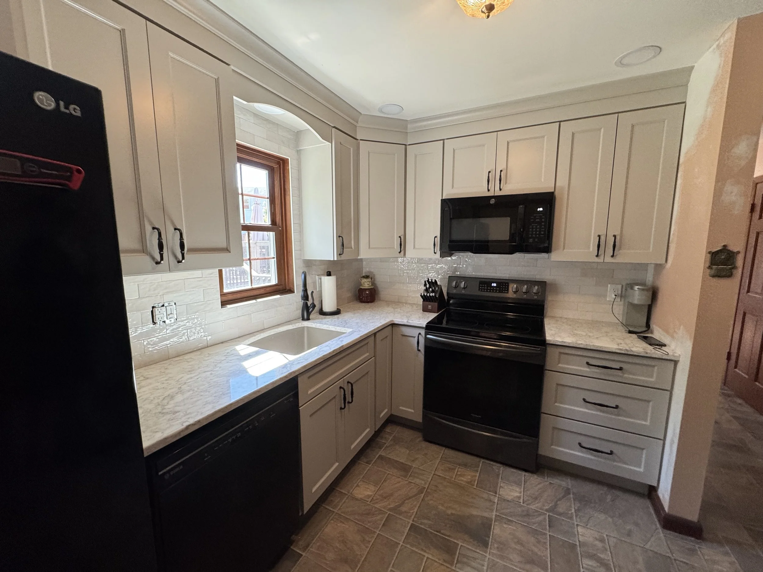 Kitchen Remodel - Summer 2025 - Legend Cabinetry, MSI Quartz, Wellfleet Tile Backsplash, Blanco Sink