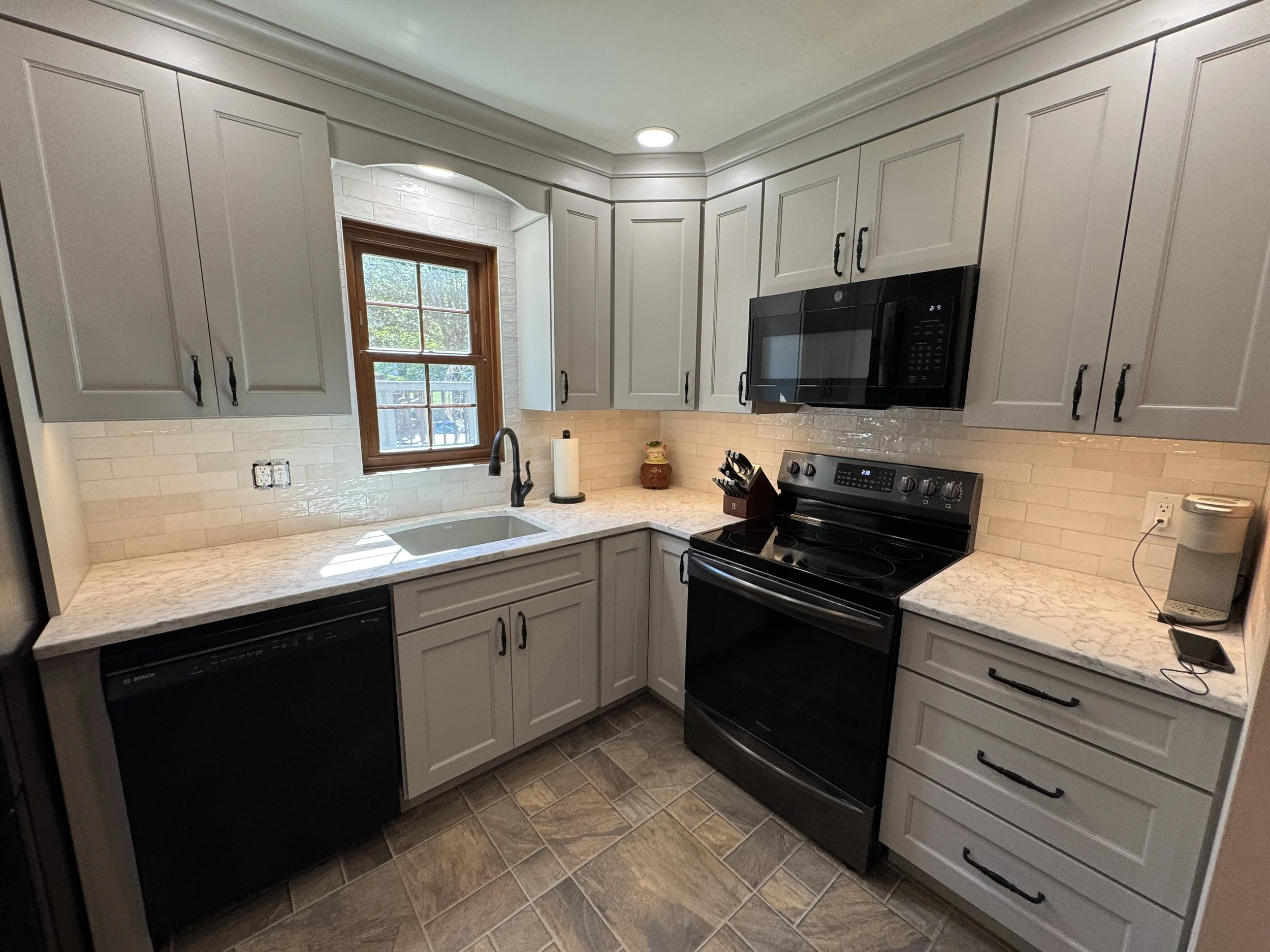 Kitchen Remodel - Summer 2025 - Legend Cabinetry, MSI Quartz, Wellfleet Tile Backsplash, Blanco Sink 