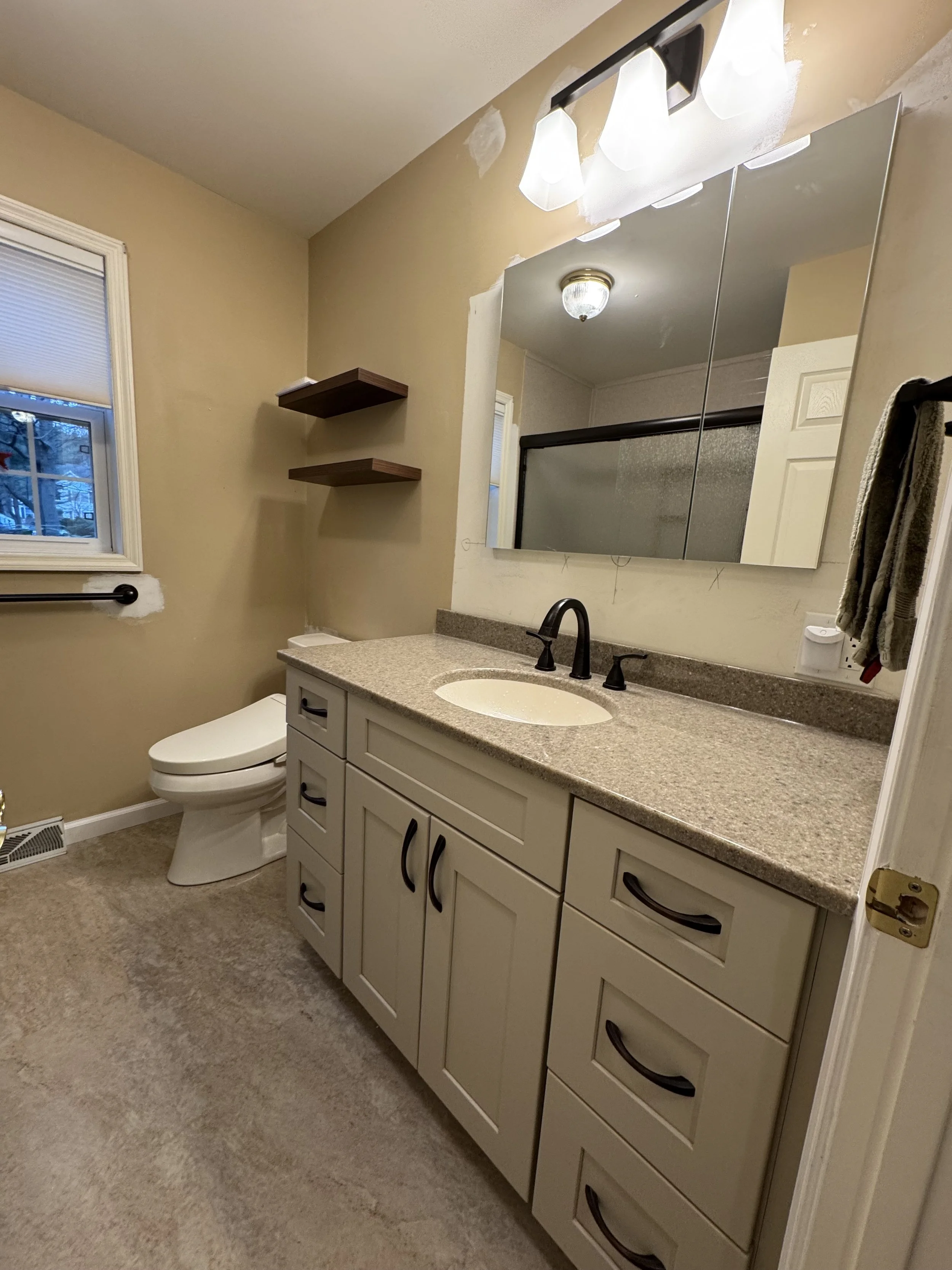 Bathroom Remodel - Winter 2025 - Vanity, Lighting, Medicine Cabinet, Washlet Toilet