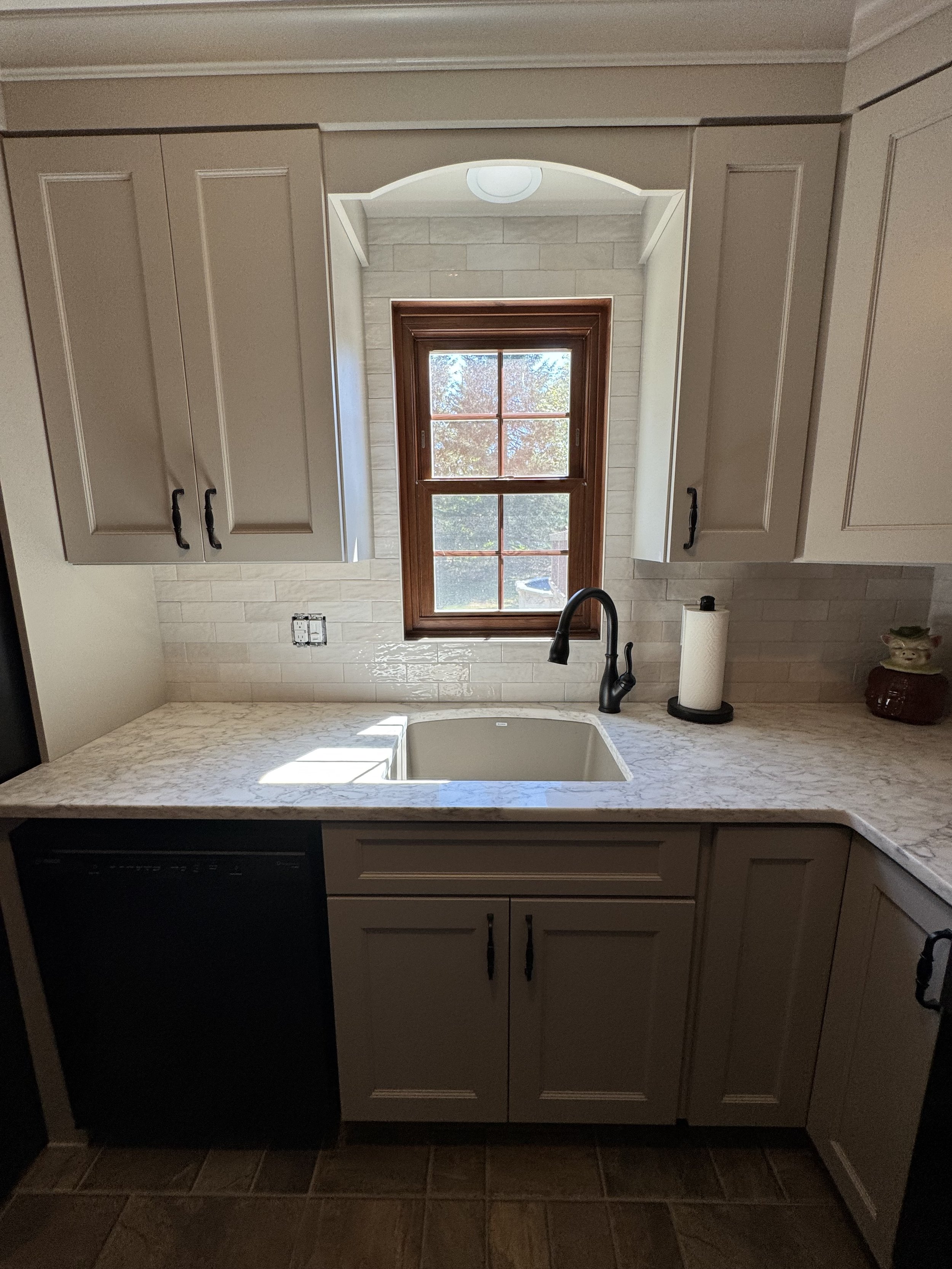 Kitchen Remodel - Summer 2025 - Legend Cabinetry, MSI Quartz, Wellfleet Tile Backsplash, Blanco Sink
