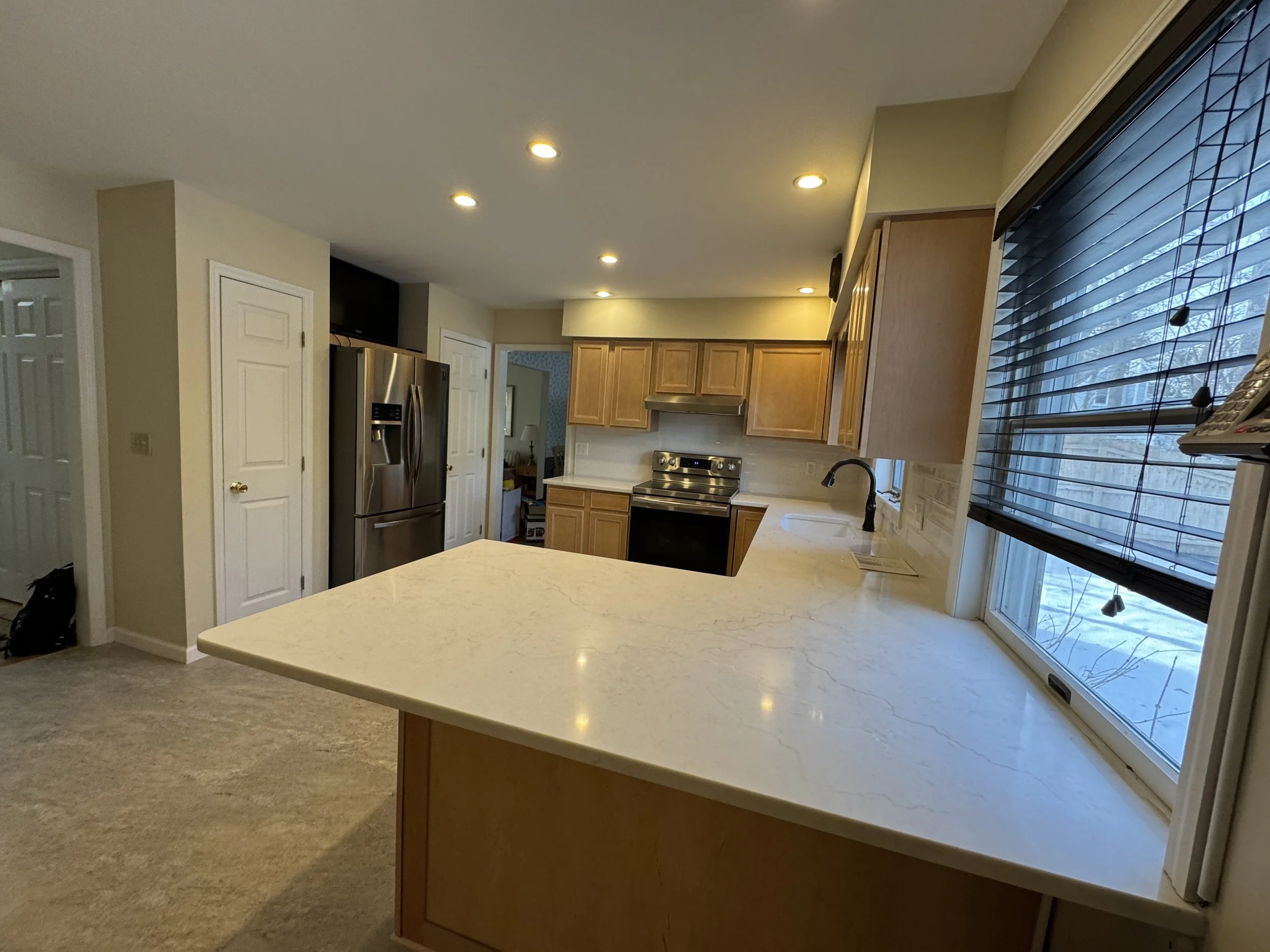 Countertop Update - Spring 2025 - MSI Quartz , Tile Backsplash and Provenza MaxCore Angel Trail flooring 