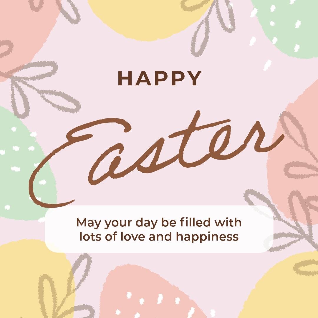 Happy Easter! I hope your Easter basket is full of joy, happiness, and prosperity. Have a wonderful Easter with your loved ones! 🌷🐰🐣