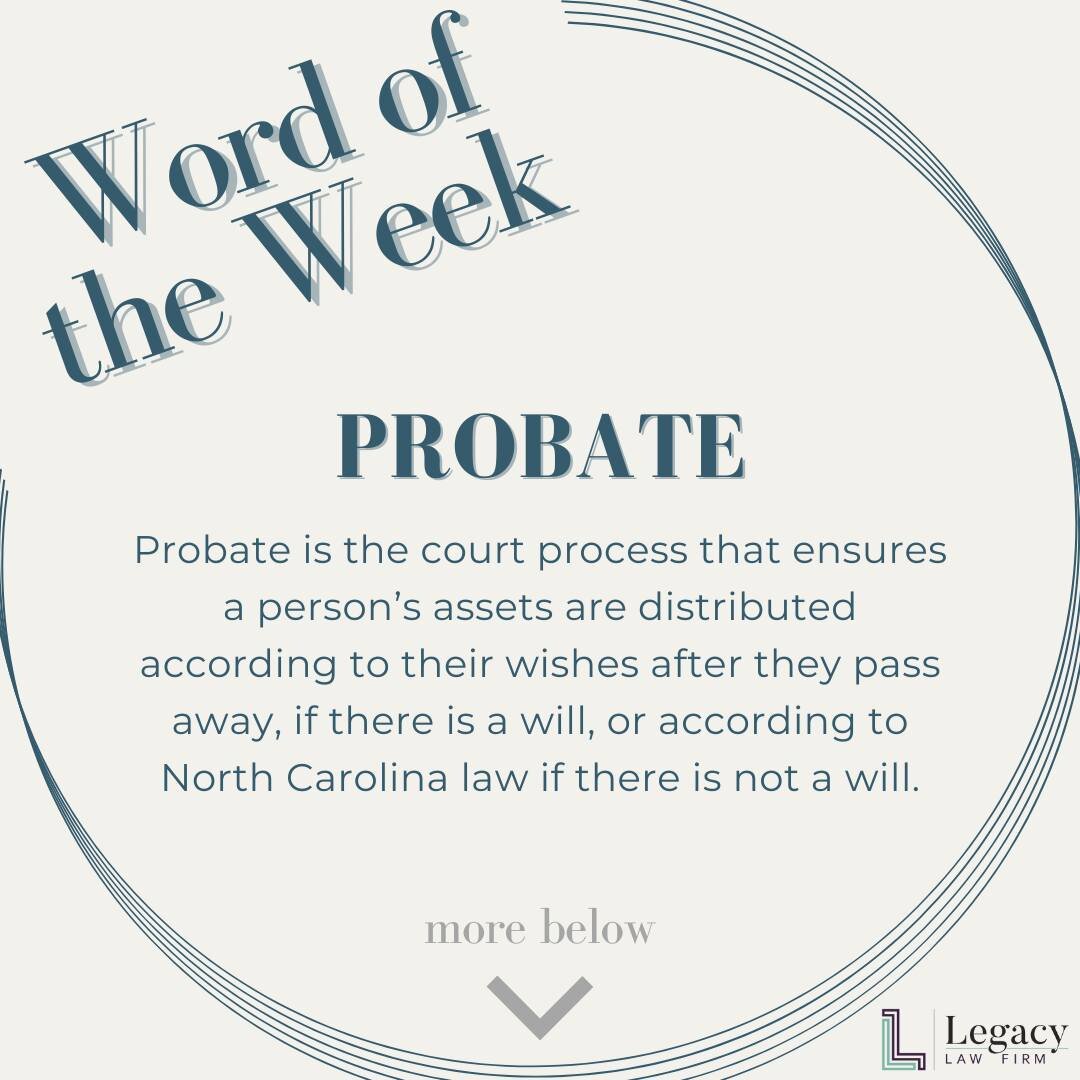 Probate is the process that happens after a person passes away. Probate involves: 

1️⃣ Petitioning the court to authenticate the will 📜 (if there is a will)
2️⃣ Identifying and inventorying estate assets
3️⃣ Valuing and selling estate assets, if ne