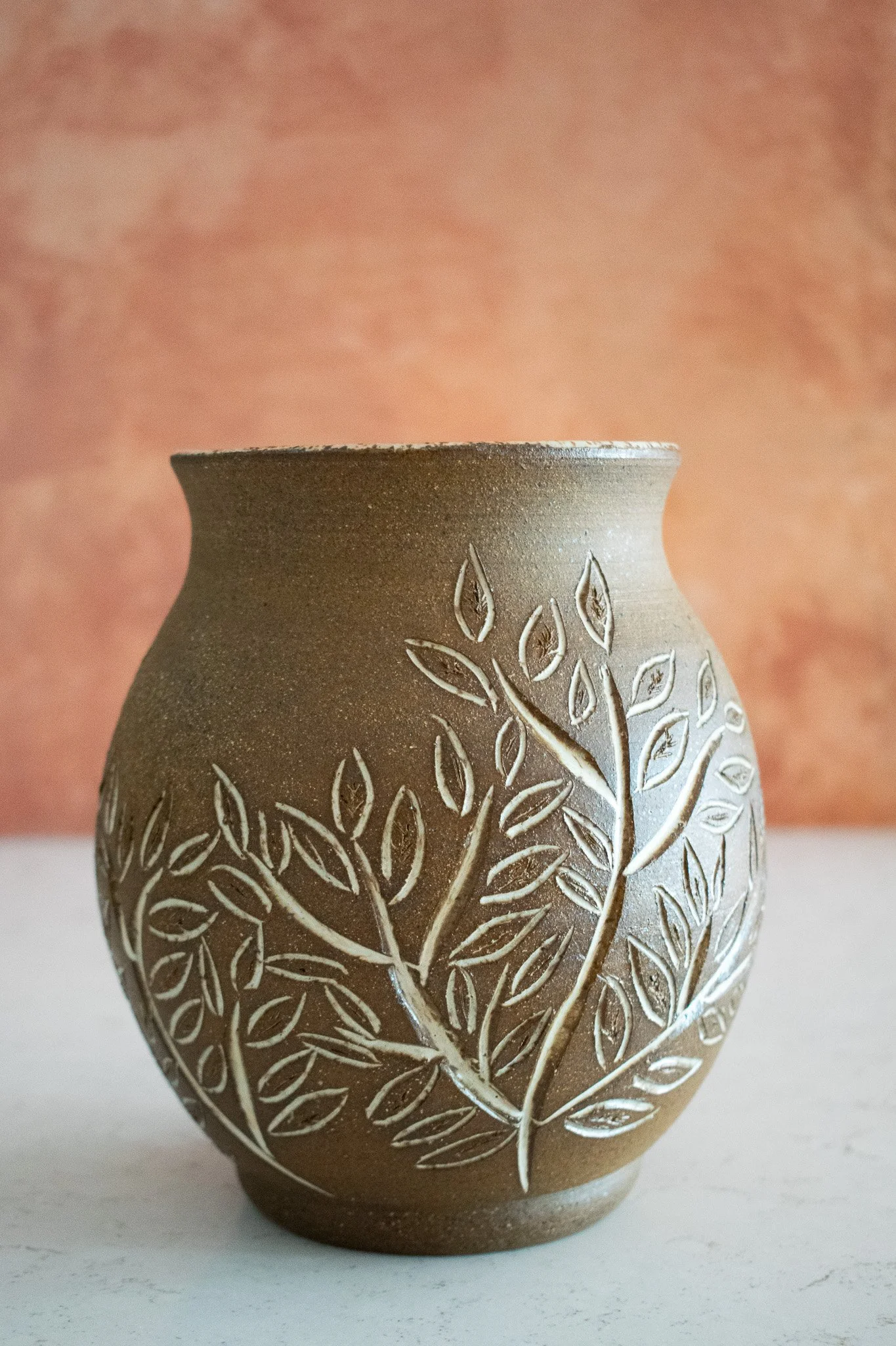 Winter Leaves Vase