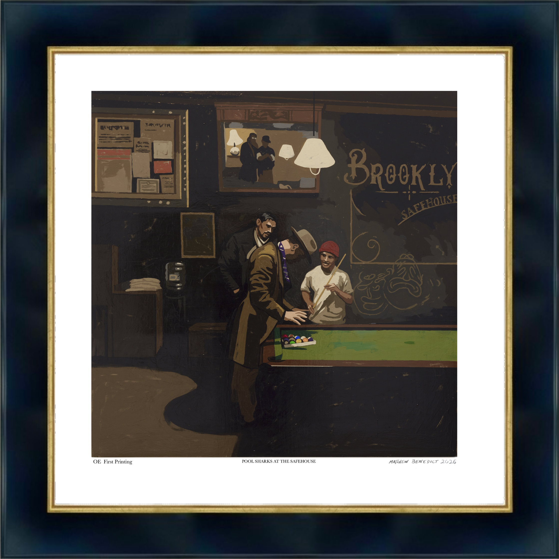 Pool Sharks at the Safehouse (Framed)