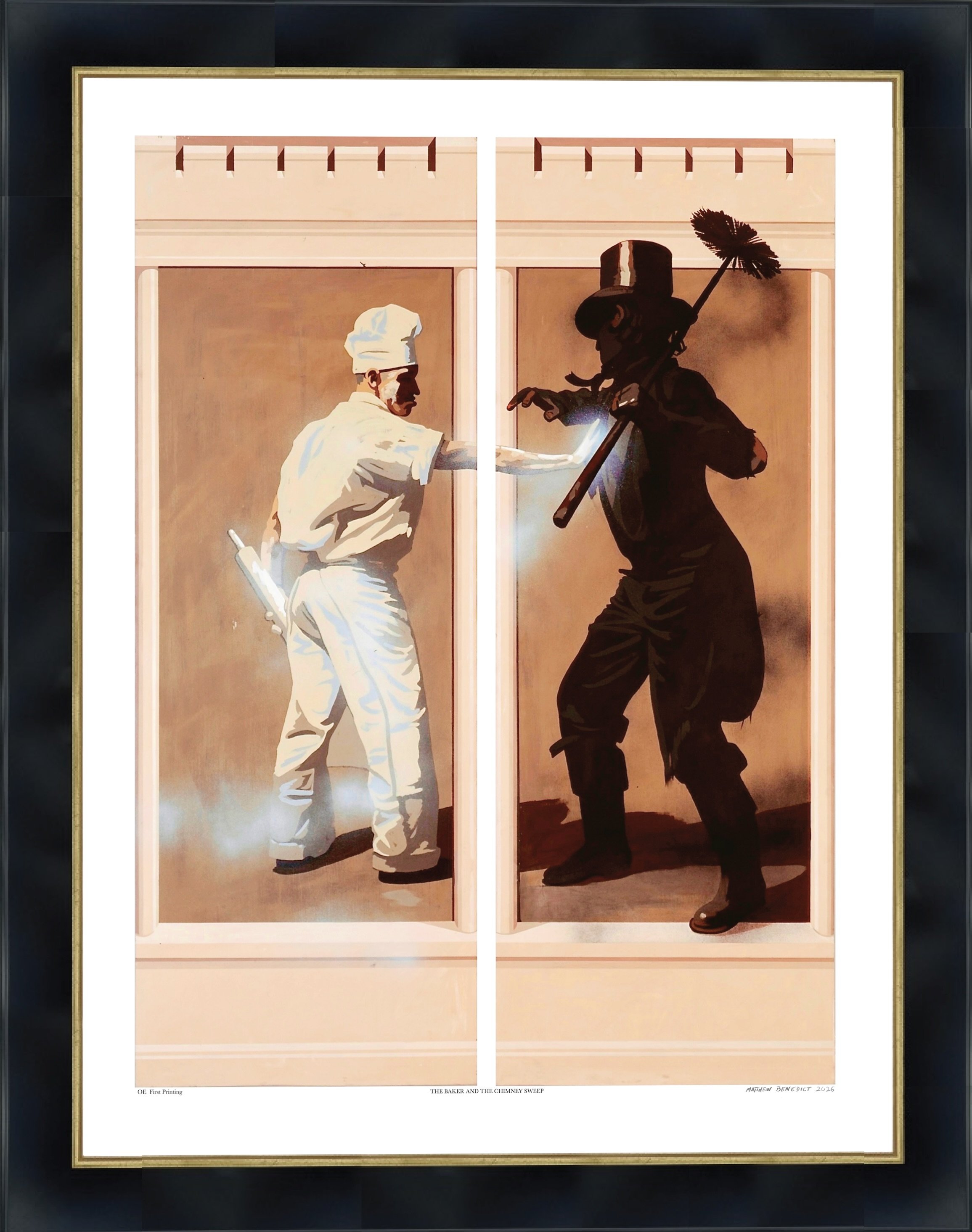 The Baker and the Chimney Sweep (Framed)